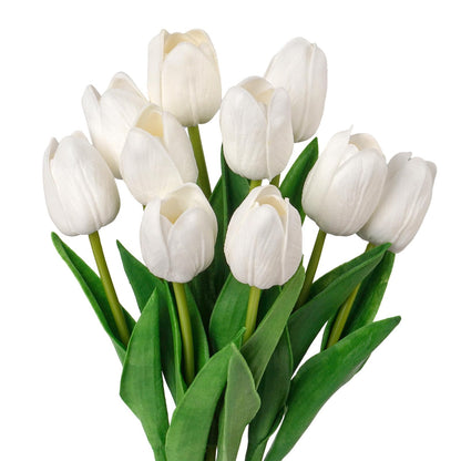 CosaCentrum Beautiful Decorative Artificial Tulip Flower Bunches for Home décor (Baby Pink, Pack of 11)